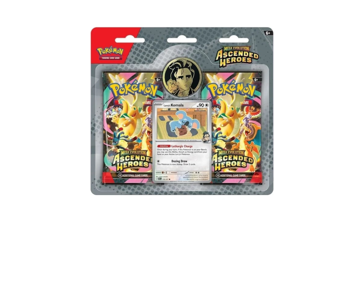 Pokémon Ascended Heroes: Larry's Komala 2-Pack Blister