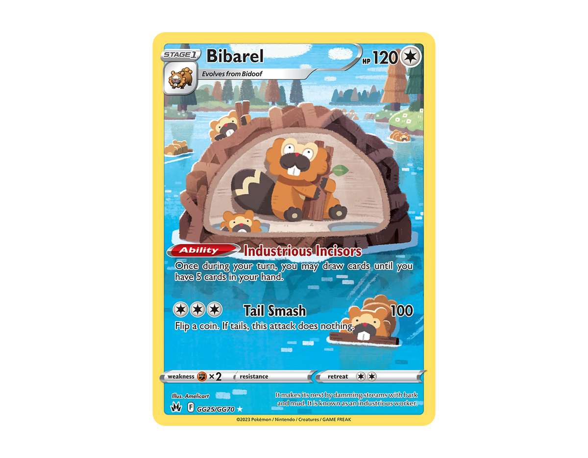 Pokémon Bibarel CZGG GG25/70 (Crown Zenith Galarian Gallery)