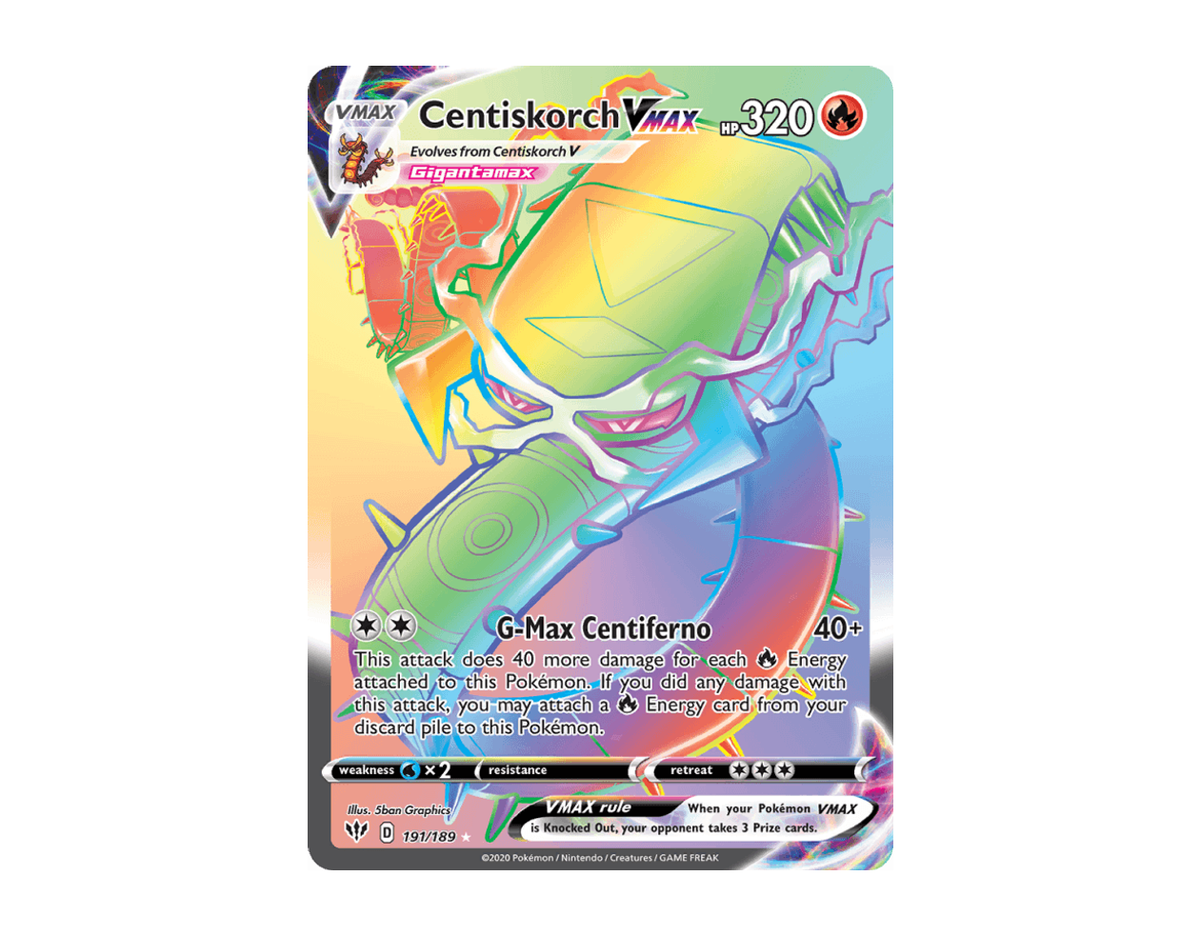 Pokémon Centiskorch VMAX DA 191/189 (Darkness Ablaze)