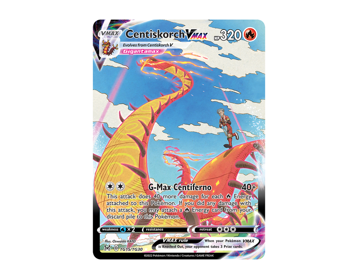 Pokémon Centiskorch VMAX LOTG TG15/30 (Lost Origin Trainer Gallery)