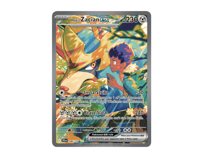 Pokémon Hop's Zacian ex JT 186/159 (Journey Together)