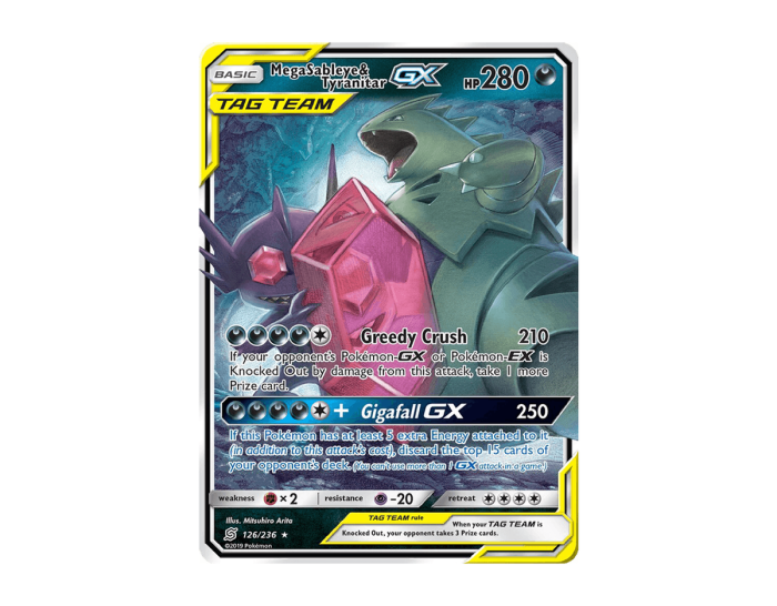 Pokémon Mega Sableye & Tyranitar GX UM 126/236 (Unified Minds)
