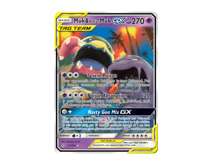 Pokémon Muk & Alolan Muk GX UB 61/214 (Unbroken Bonds)