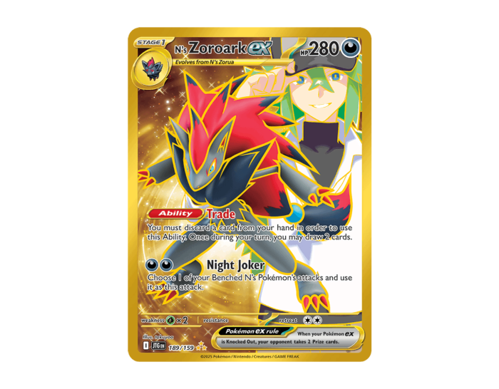 Pokémon N's Zoroark ex JT 189/159 (Journey Together)