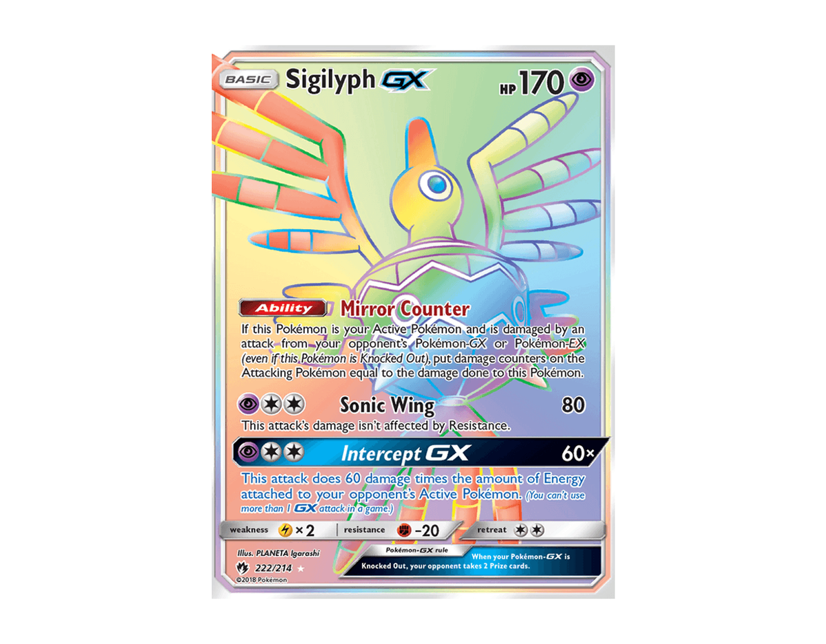 Pokémon Sigilyph GX LT 222/214 (Lost Thunder)