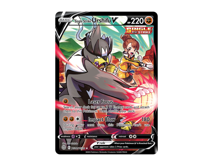 Pokémon Single Strike Urshifu V BSTG TG18/30 (Brilliant Stars Trainer Gallery)