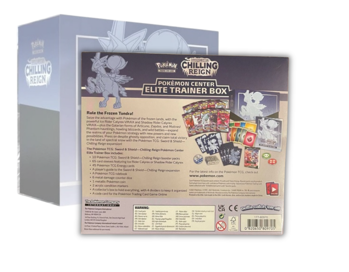 Pokémon TCG Chilling Reign: Pokémon Center Ice Rider Calyrex Elite Trainer Box